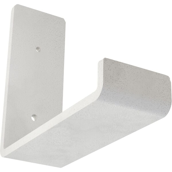 Ekena Millwork Steel Hanging Shelf Bracket, Hammered White 2"W x 6"D x 5 1/2"H BKTM02X06X05HSHWH - main